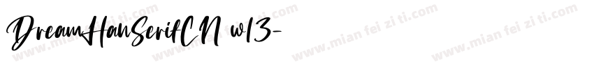 DreamHanSerifCN w13字体转换